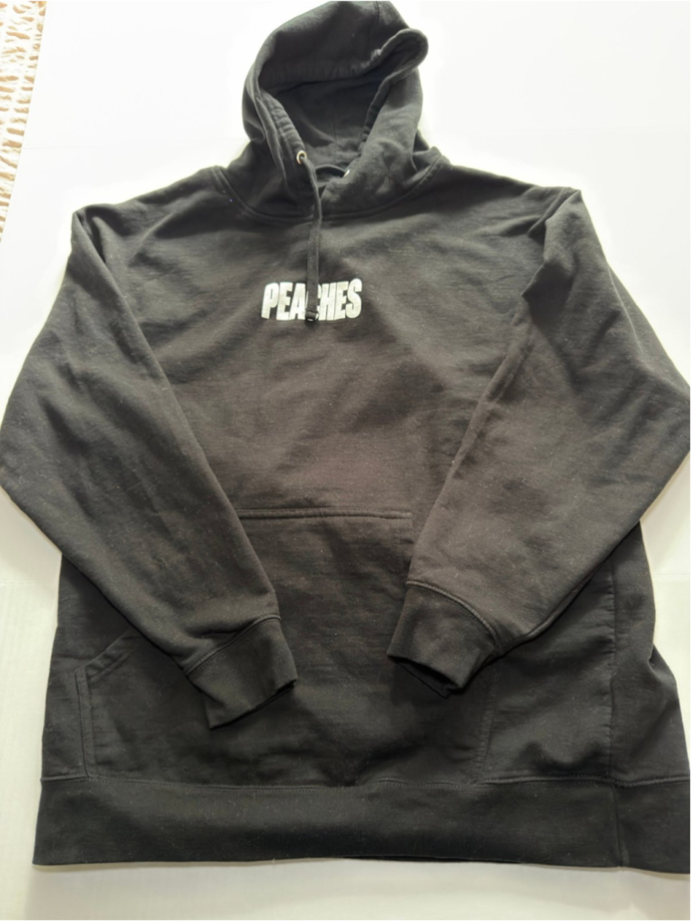Justin Bieber "Peaches" black tour hoodie sz XXL